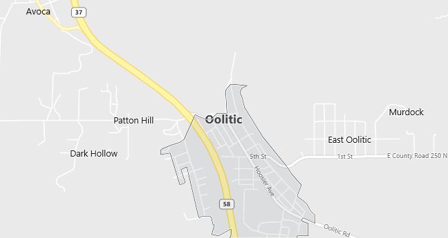 Map of Oolitic, IN