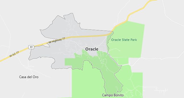 Map of Oracle, AZ