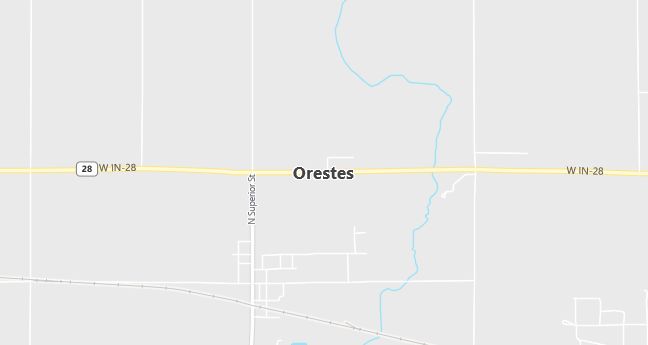 Map of Orestes, IN