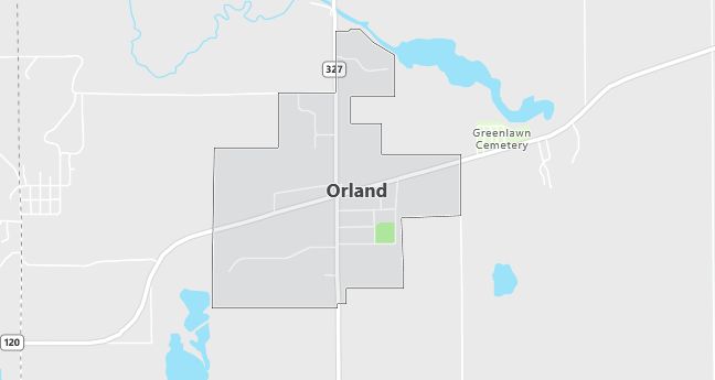 Map of Orland, IN