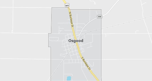 Map of Osgood, IN