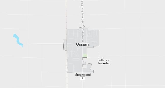 Map of Ossian, IN