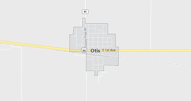 Map of Otis, CO