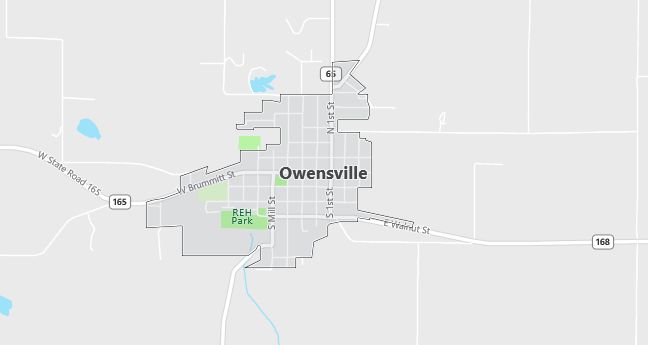Map of Owensville, IN
