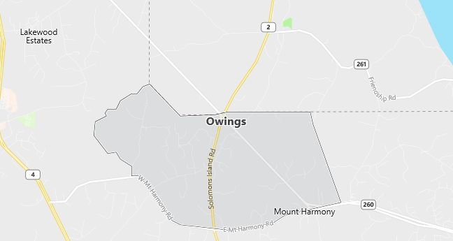 Map of Owings, MD