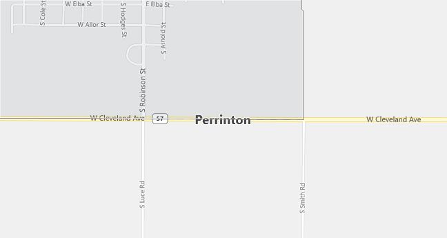 Map of Perrinton, MI