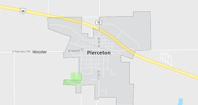 Map of Pierceton, IN