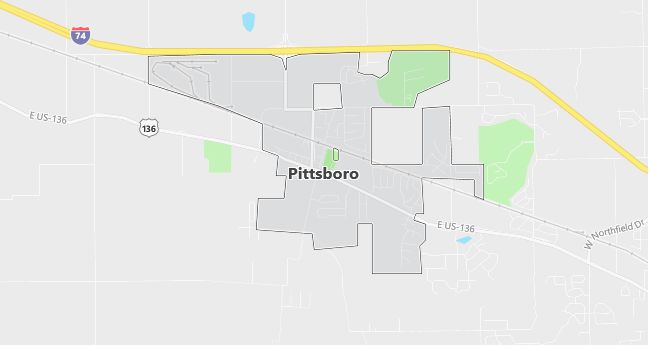 Map of Pittsboro, IN