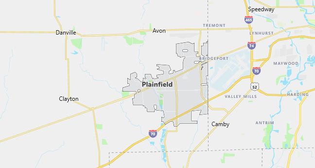 Map of Plainfield, IN