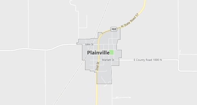 Map of Plainville, IN
