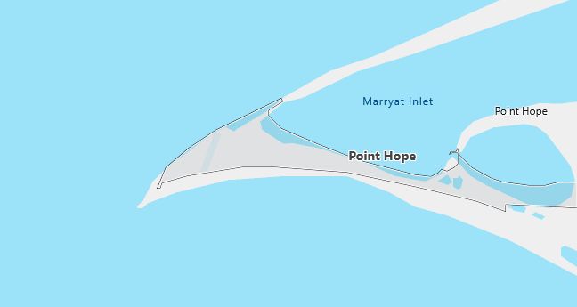 Map of Point Hope, AK