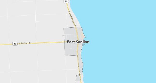 Map of Port Sanilac, MI