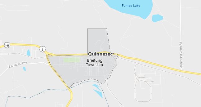 Map of Quinnesec, MI