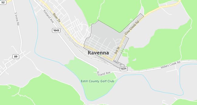 Map of Ravenna, KY