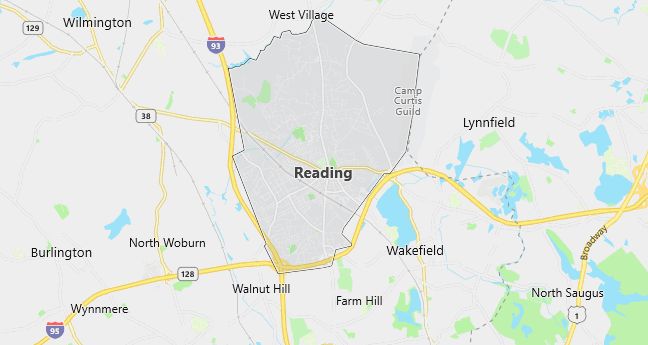 Map of Reading, MA