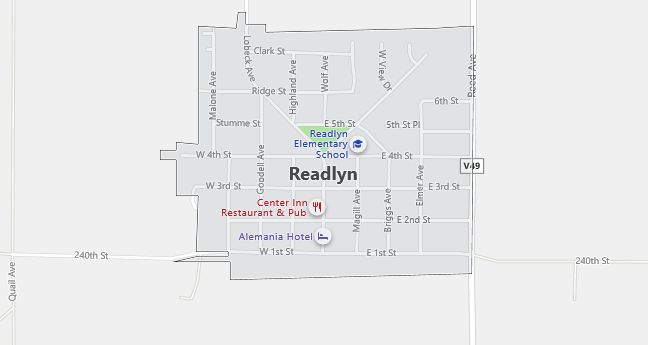 Map of Readlyn, IA