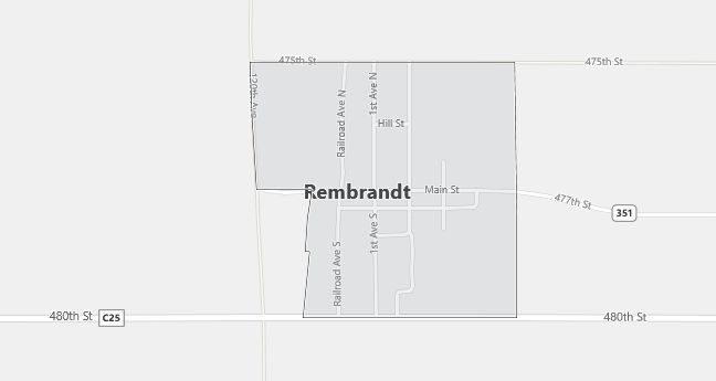 Map of Rembrandt, IA