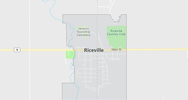 Map of Riceville, IA