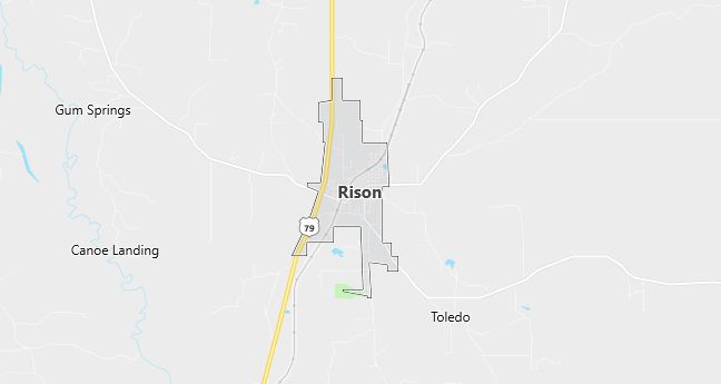 Map of Rison, AR