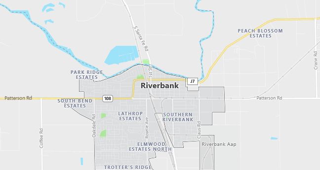 Map of Riverbank, CA