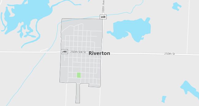 Map of Riverton, IA