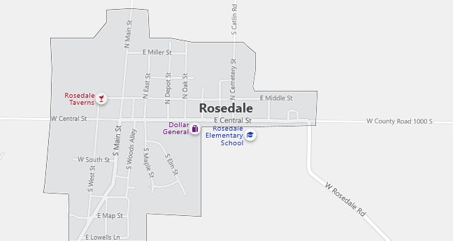 Map of Rosedale, IN