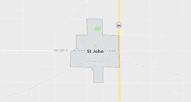 Map of Saint John, KS