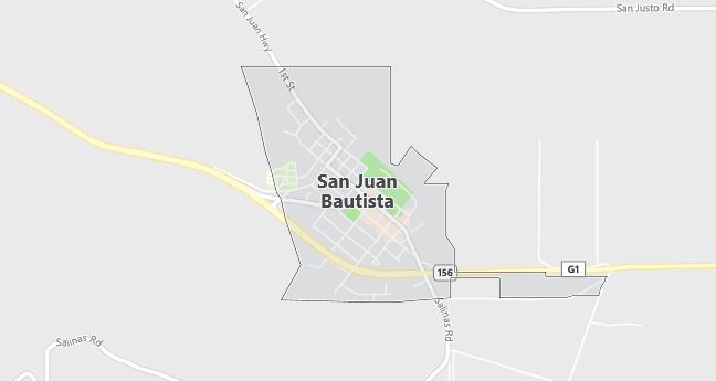 Map of San Juan Bautista, CA