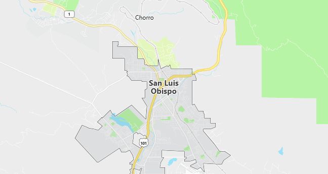 Map of San Luis Obispo, CA
