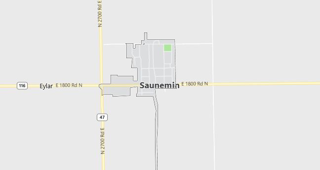 Map of Saunemin, IL