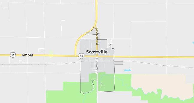 Map of Scottville, MI
