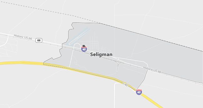 Map of Seligman, AZ