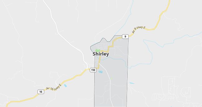 Map of Shirley, AR