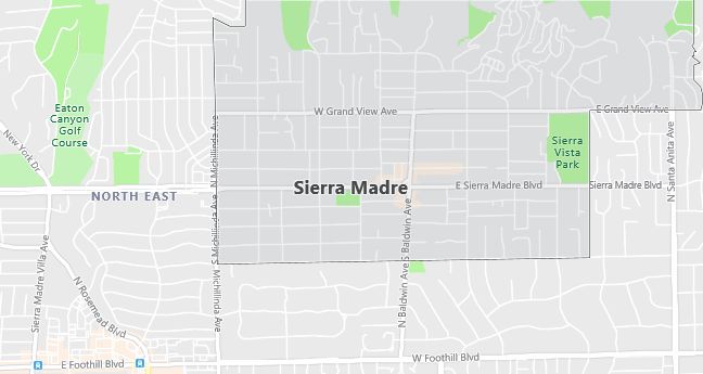 Map of Sierra Madre, CA