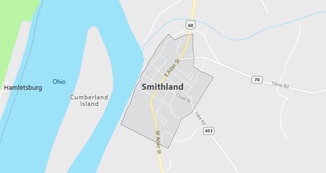 Map of Smithland, KY