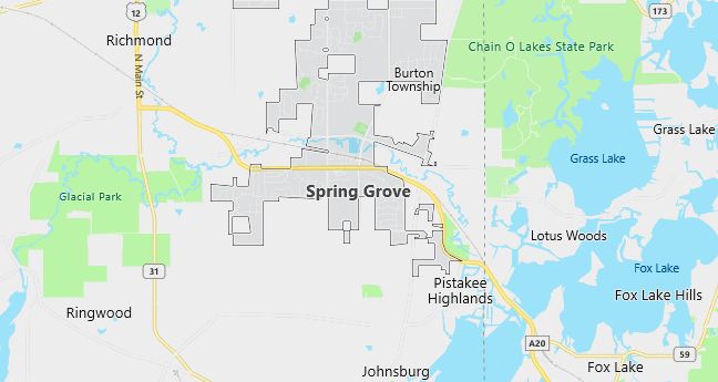 Map of Spring Grove, IL