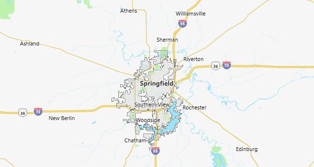 Map of Springfield, IL