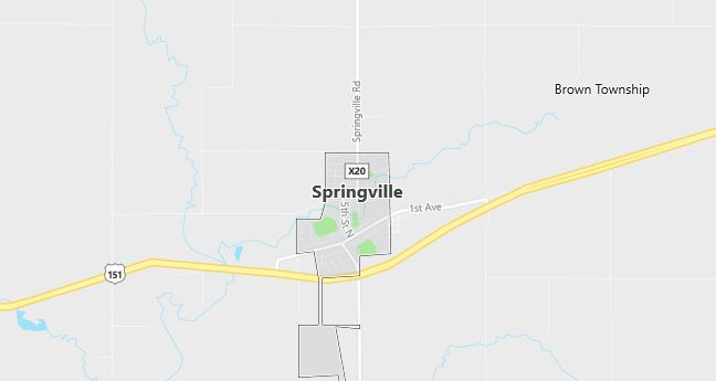 Map of Springville, IA