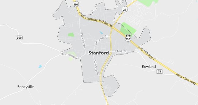Map of Stanford, KY