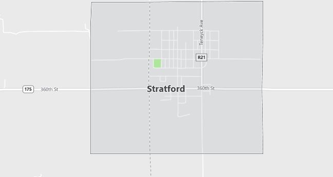 Map of Stratford, IA