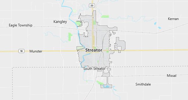 Map of Streator, IL