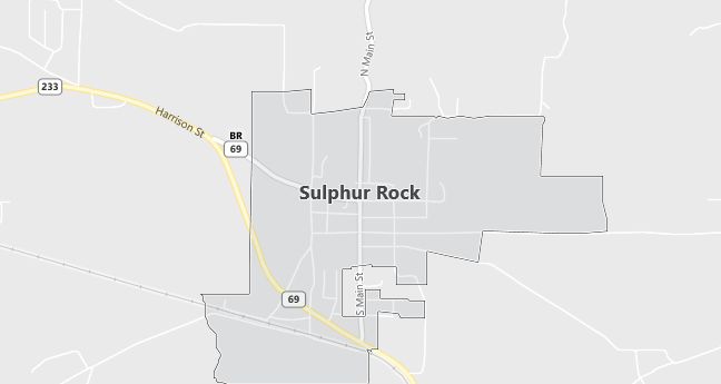 Map of Sulphur Rock, AR