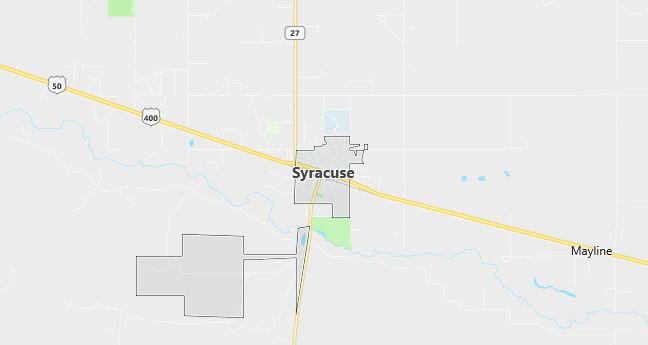 Map of Syracuse, KS