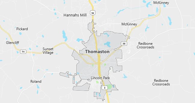 Map of Thomaston, GA