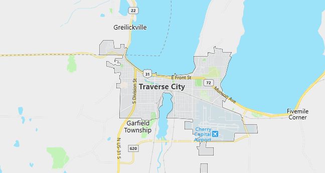 Map of Traverse City, MI