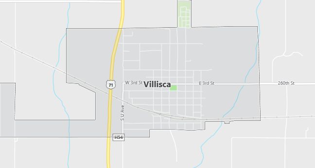 Map of Villisca, IA