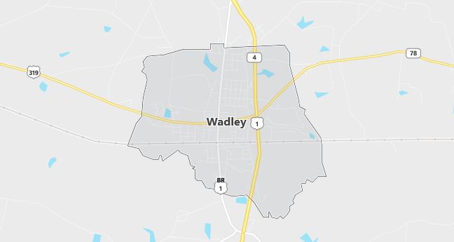 Map of Wadley, GA