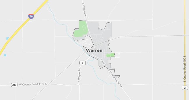 Map of Warren, IN