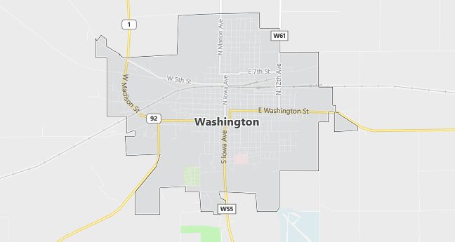 Map of Washington, IA