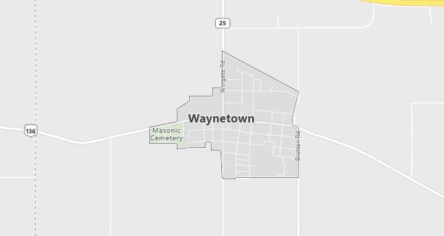 Map of Waynetown, IN